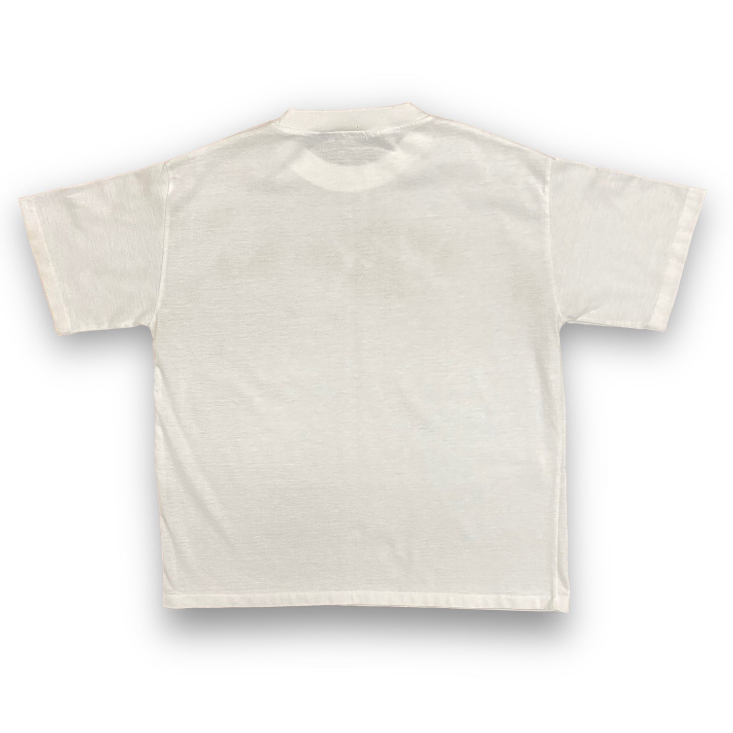 1980s White Single Stitch Blank Tee - Size Large