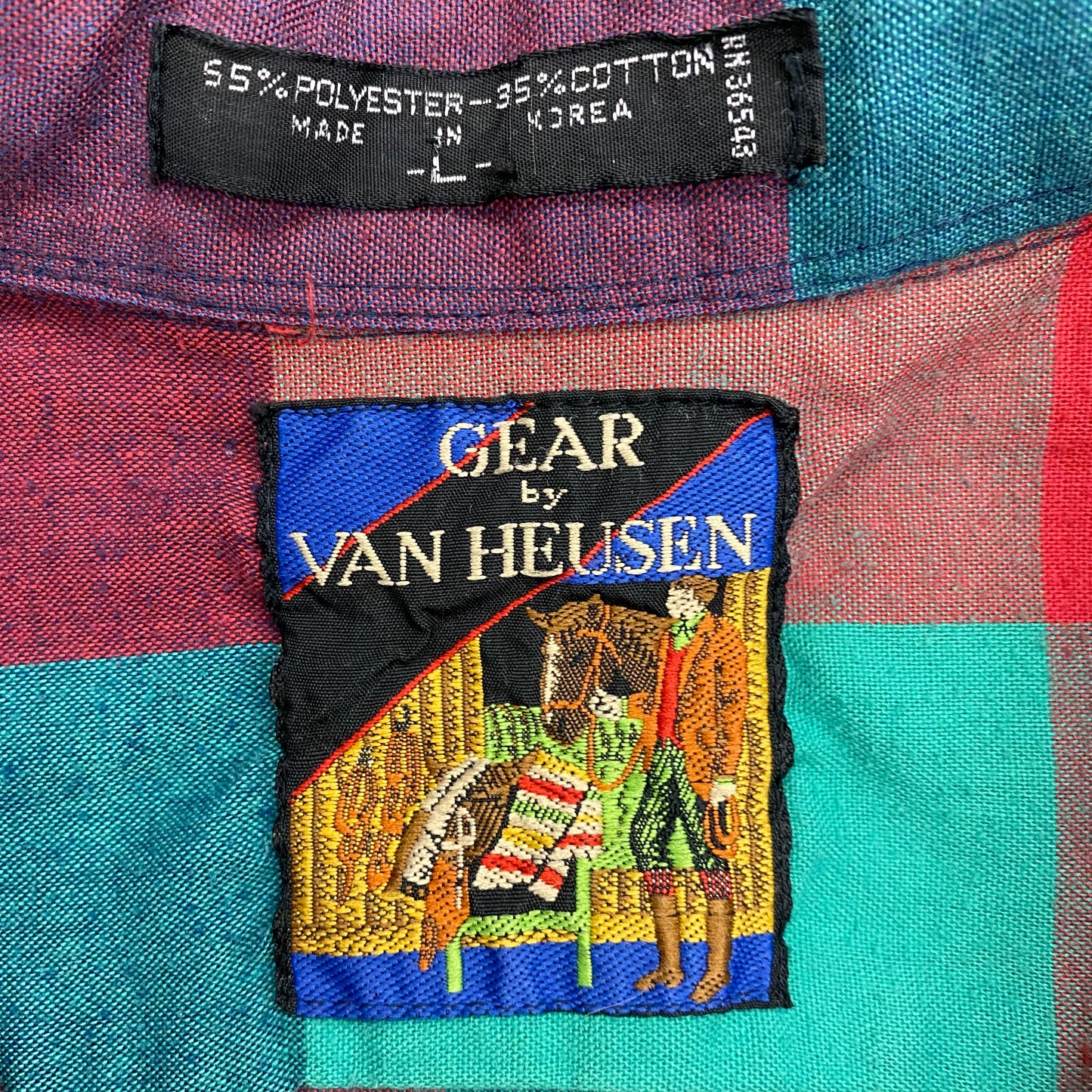 Vintage GEAR by Van Heusen Checkered Button Up Shirt - Size Large