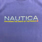 Vintage 1990s Nautica Made in USA "Exploring the Reefs of the World" Blue Tee - Size Large
