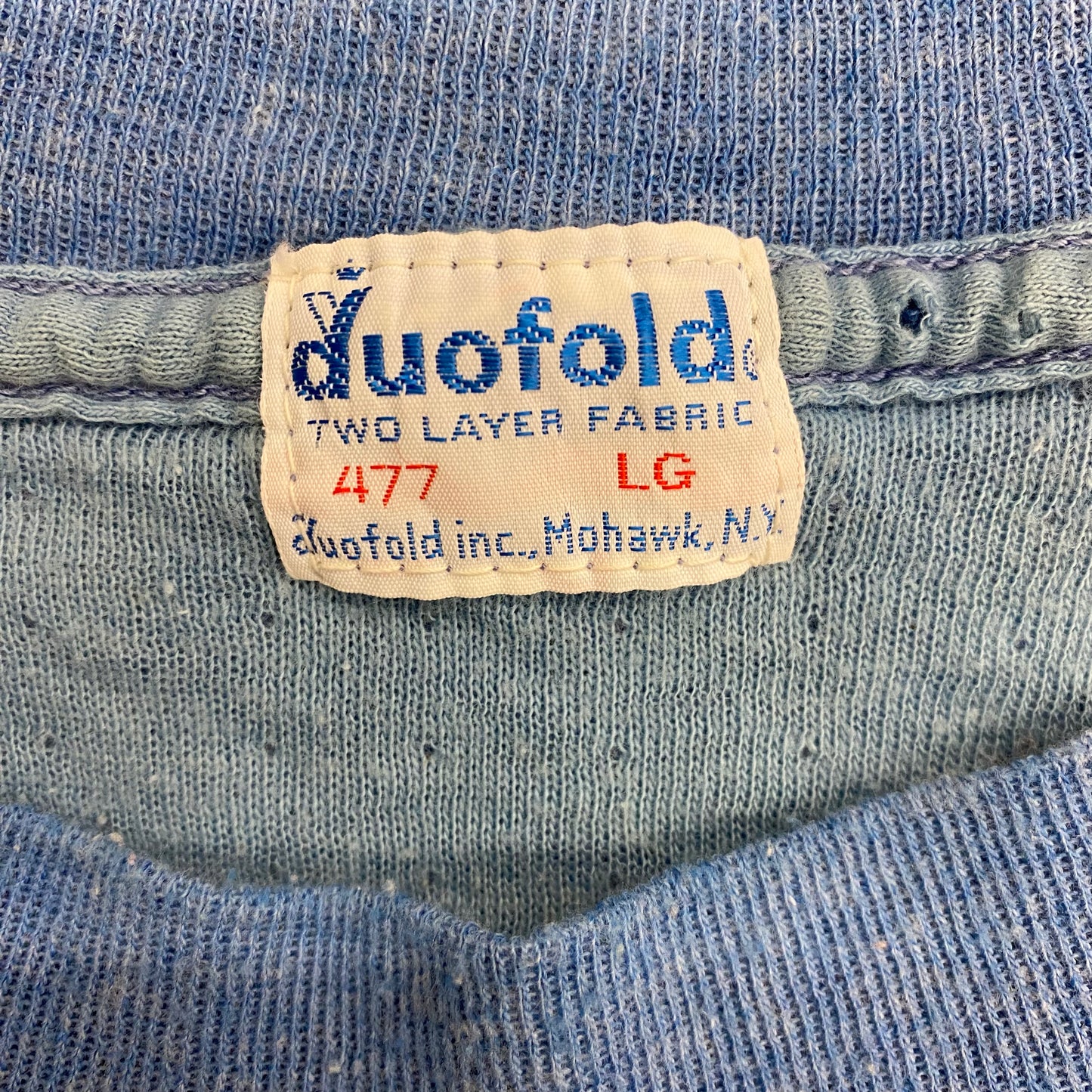 Vintage 1960s Duofold Two Layer Thermal Long Sleeve Mohawk NY - Size Large
