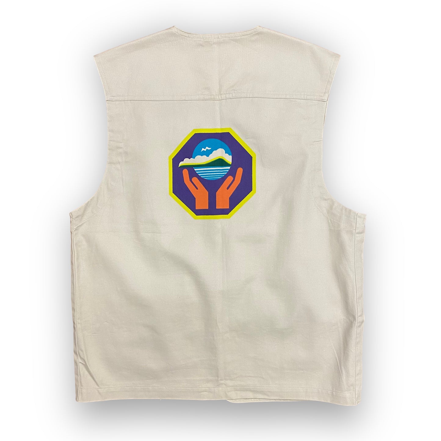 Vintage Tan Cargo Fishing Vest - Size Large
