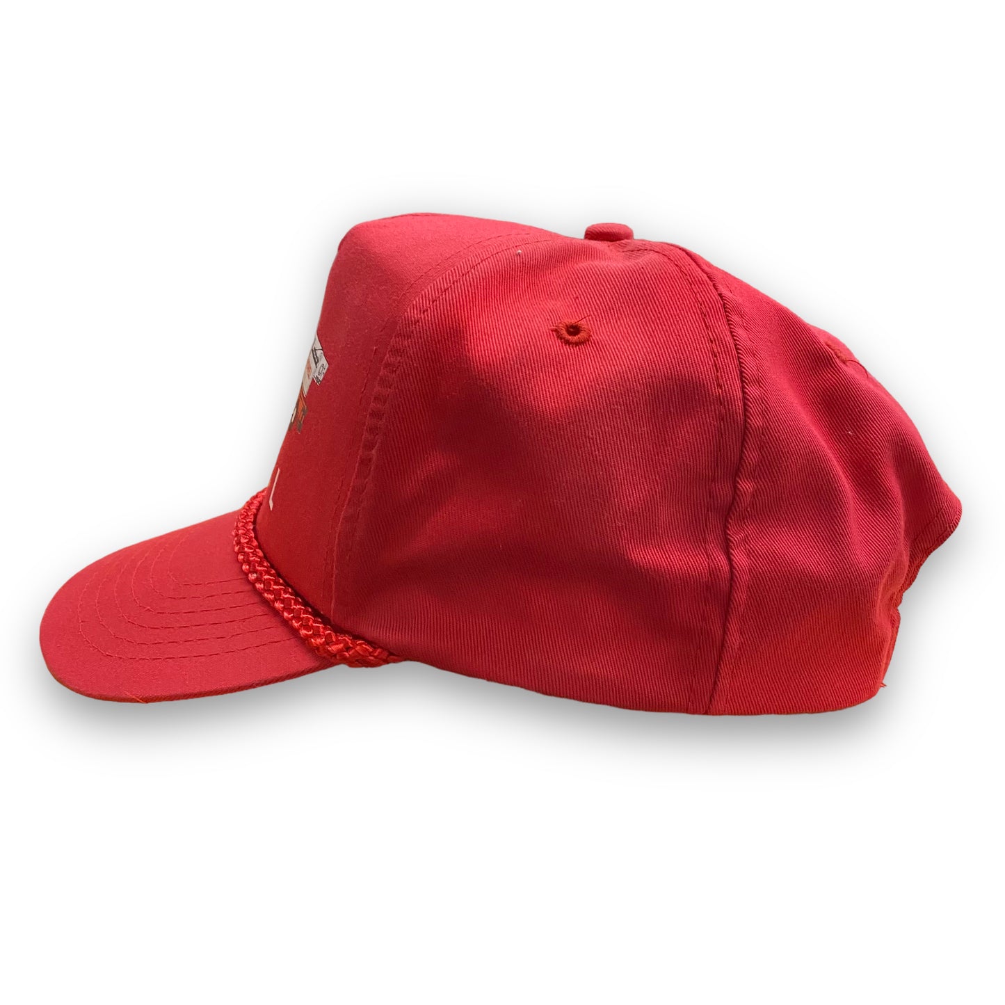 1980s Powell Trucking Red Braided Snapback Hat