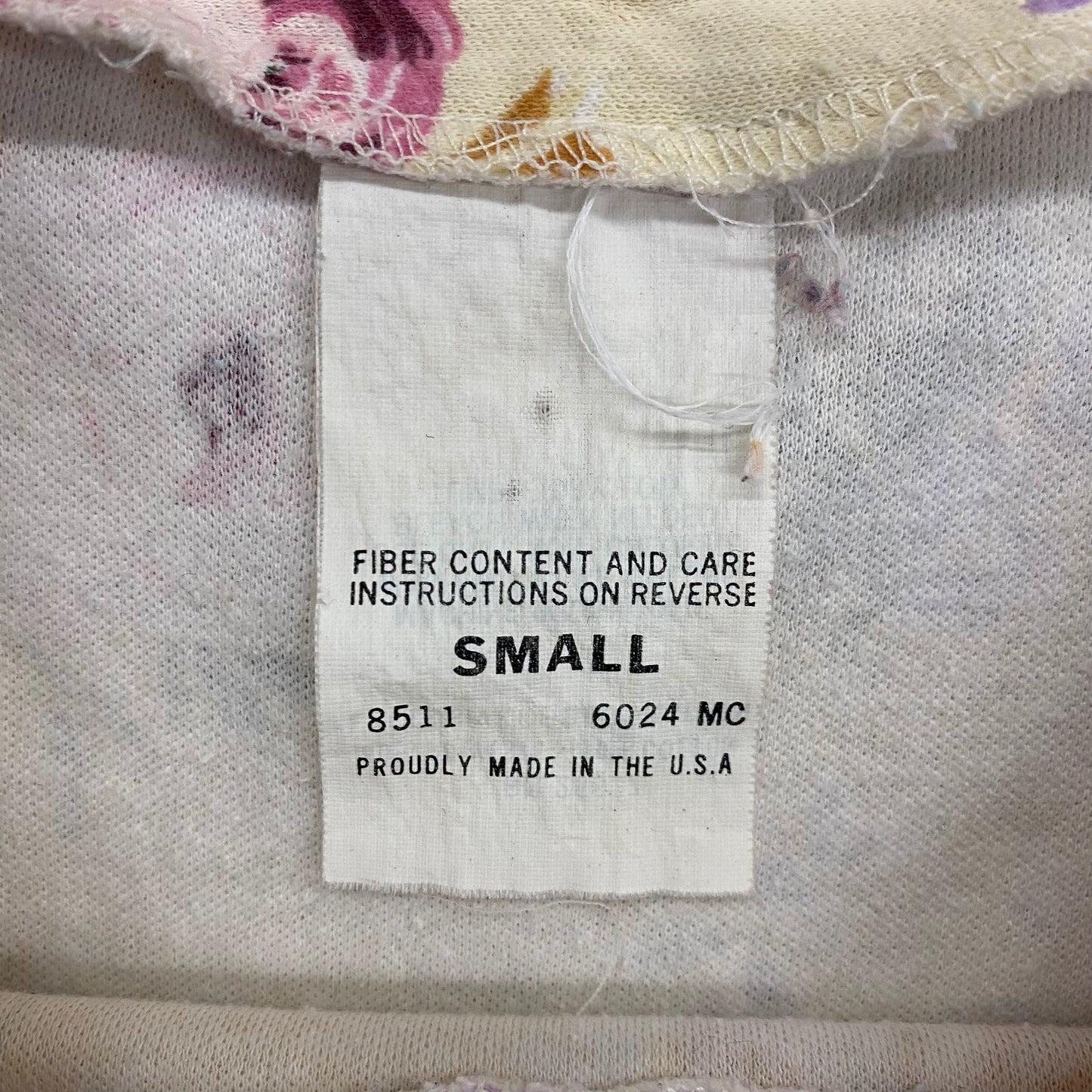 1980s Floral Knit Dress - Size Small