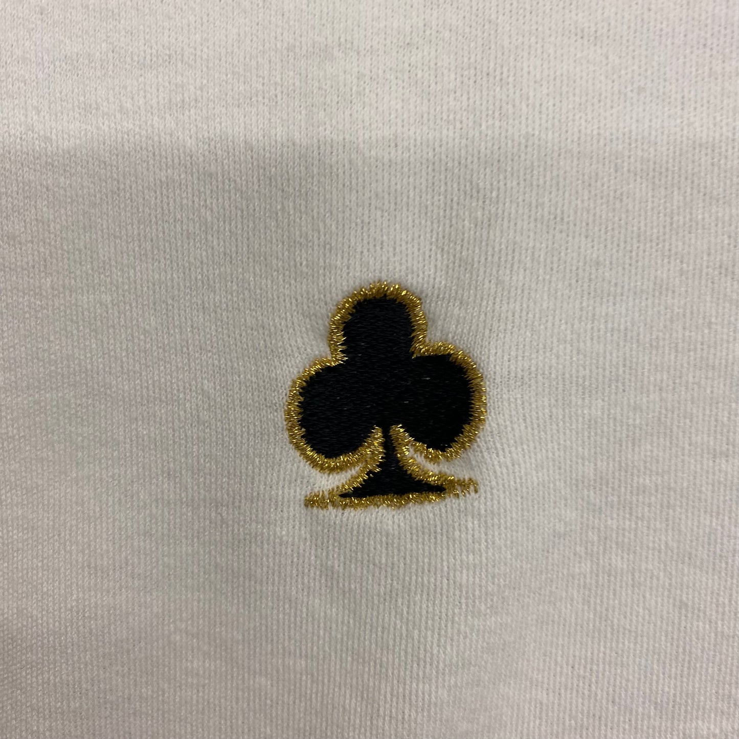 Vintage 90s "Playing Cards" Embroidered White Tee - Size XL