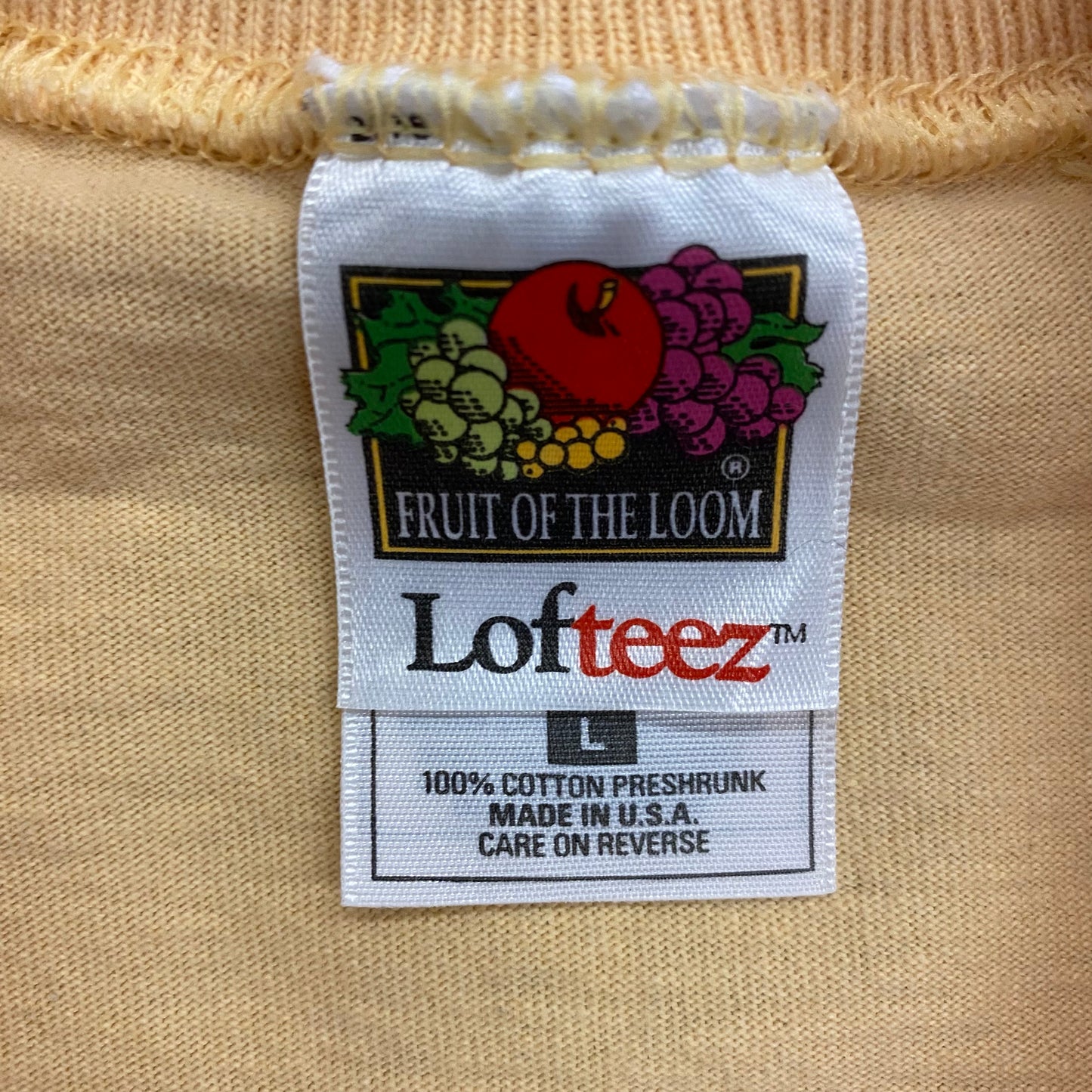 Vintage 90s Skaneateles Lake NY Yellow Sunset Tee - Size Large