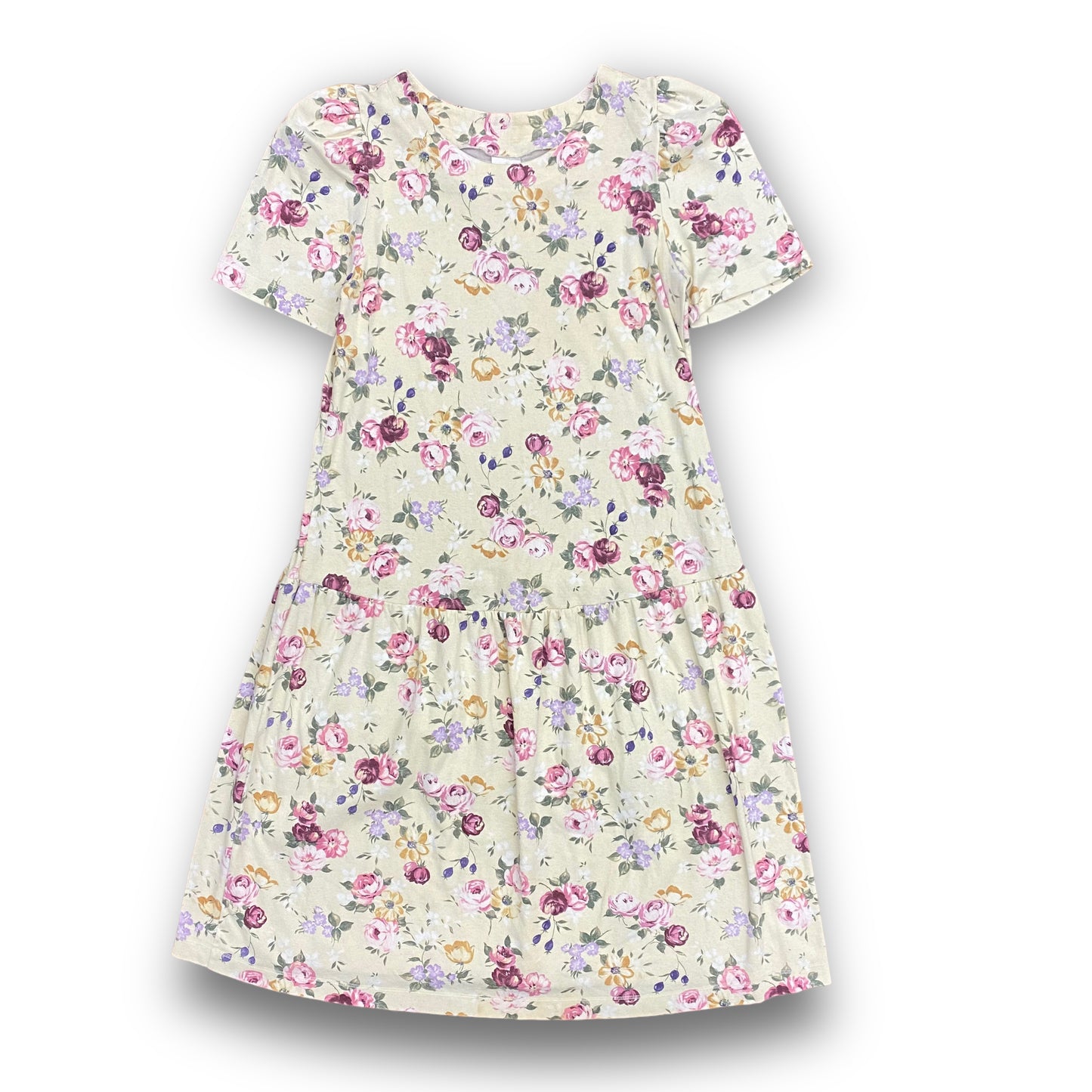 1980s Floral Knit Dress - Size Small