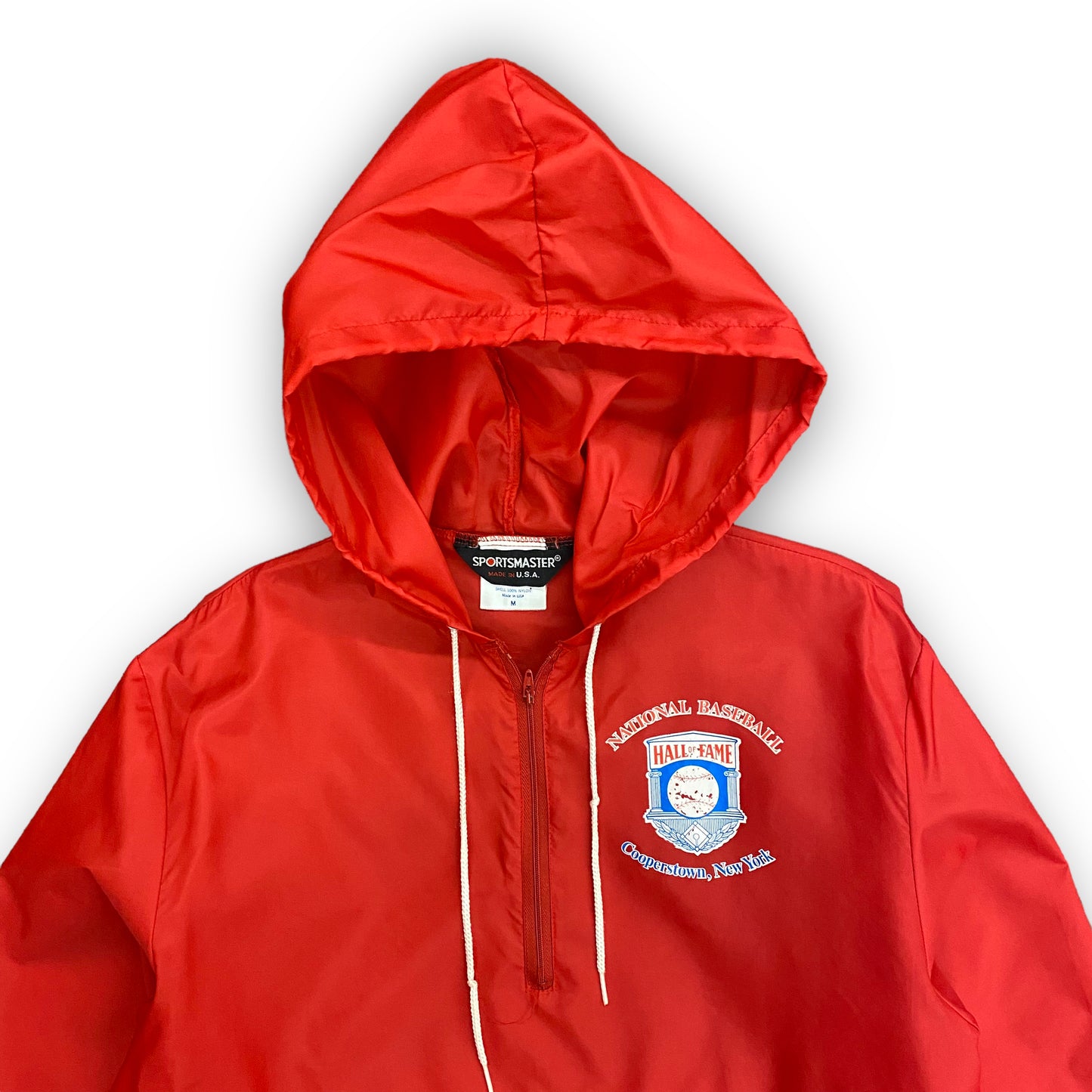 1980s National Baseball Hall of Fame Red Windbreaker - Size Medium