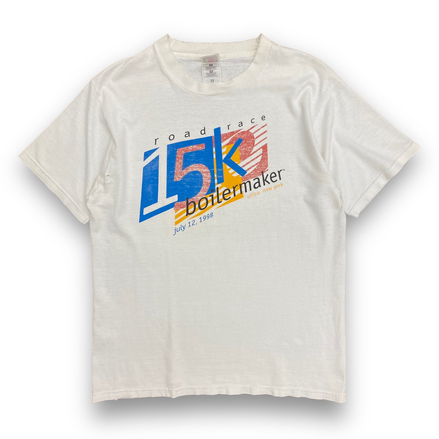Vintage 1998 Utica Boilermaker 15K Road Race Tee - Size Medium