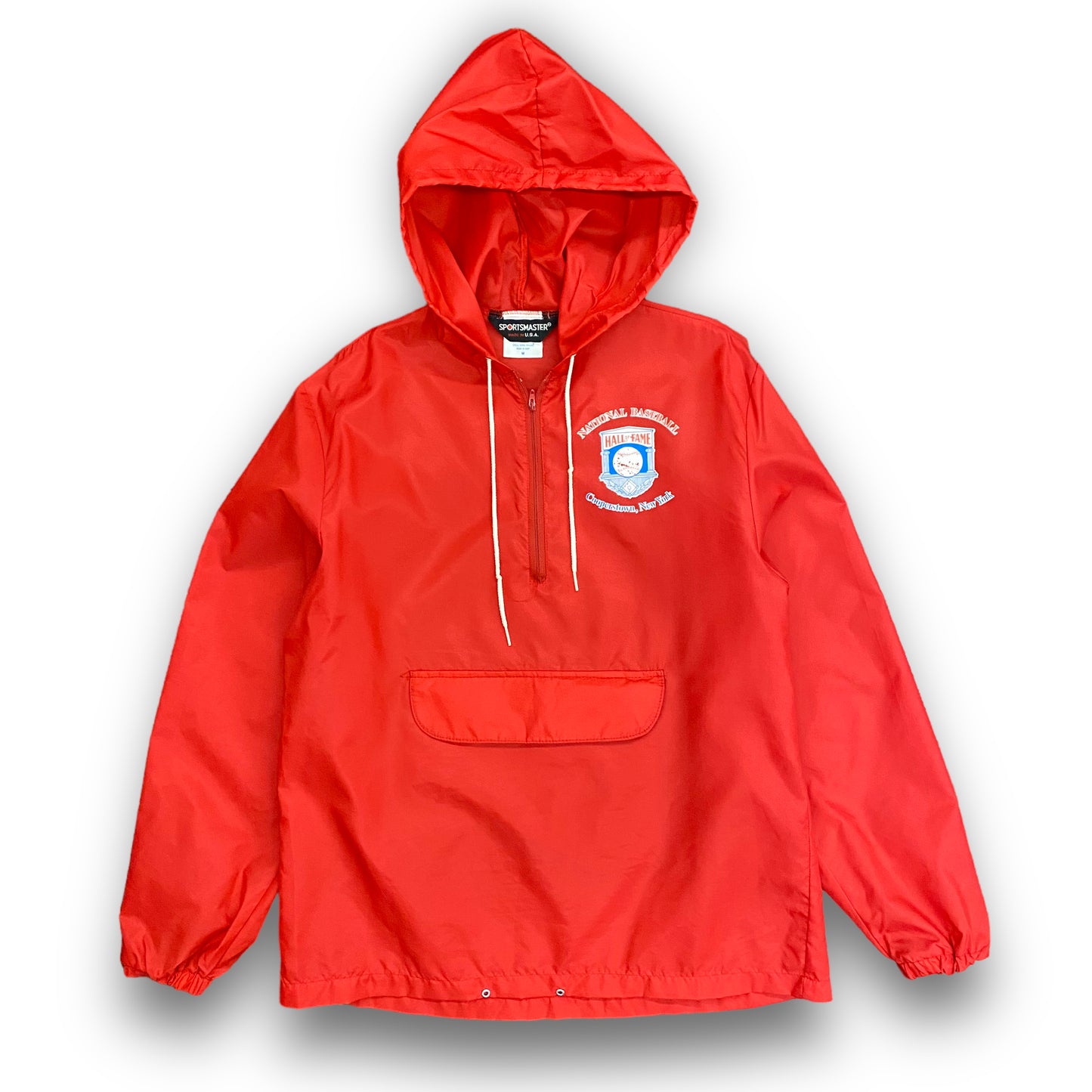1980s National Baseball Hall of Fame Red Windbreaker - Size Medium