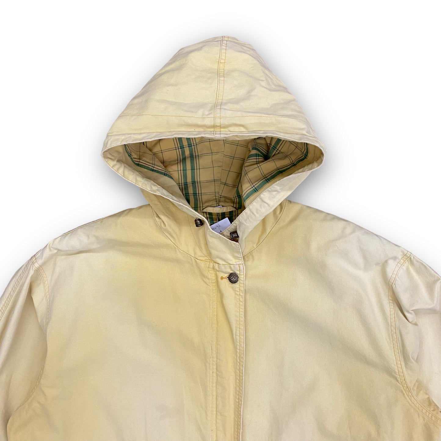 Yellow Canvas Hooded Light Jacket - Size XL