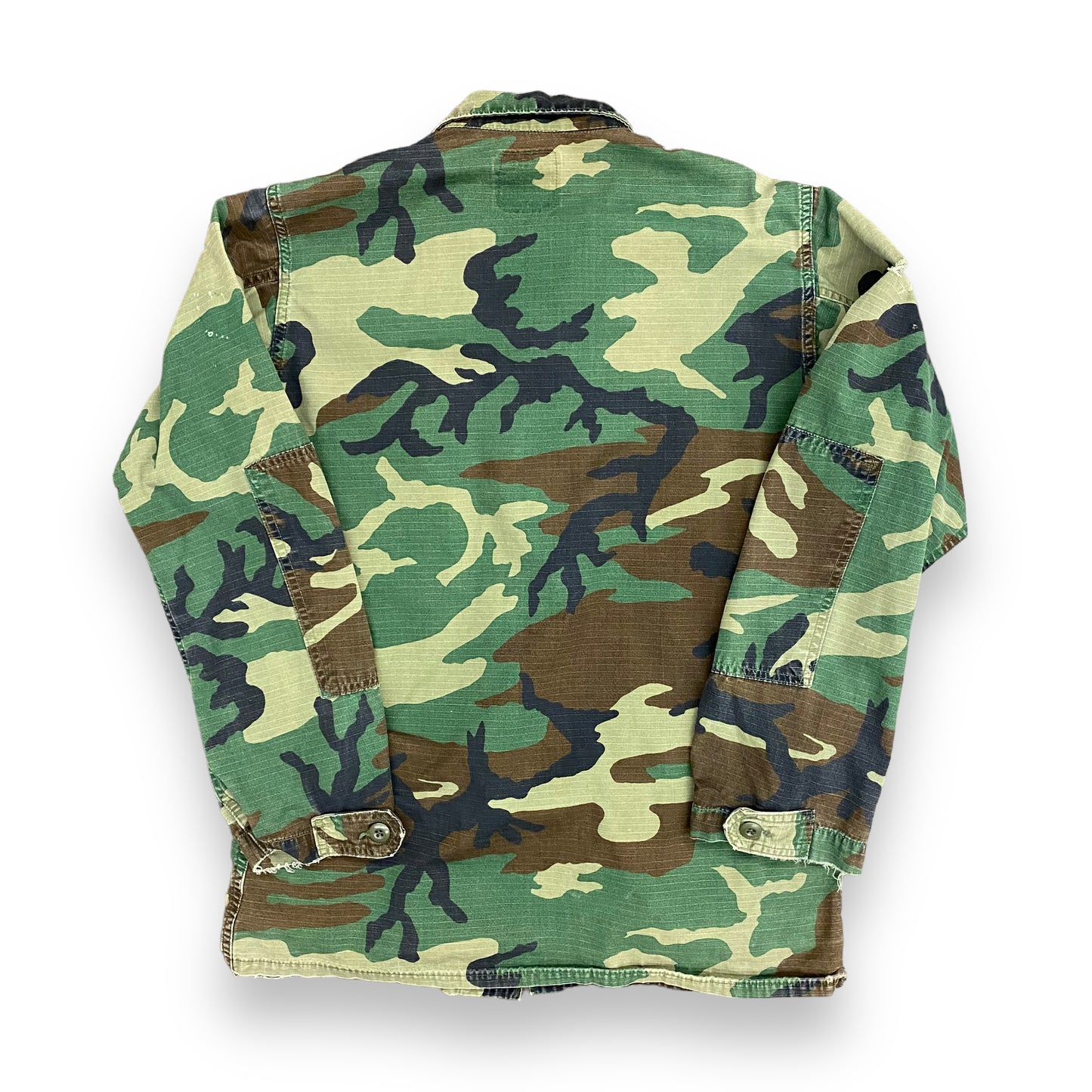 Vintage 1989 US Military Woodland Camo Hot Weather Coat - Size Small
