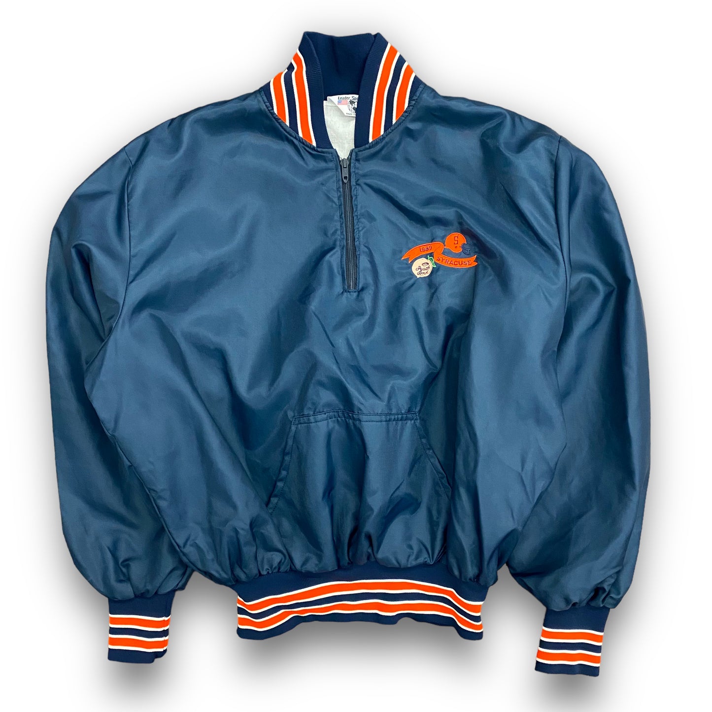 Vintage 1989 Syracuse University Football Peach Bowl Pullover Windbreaker - Size XL