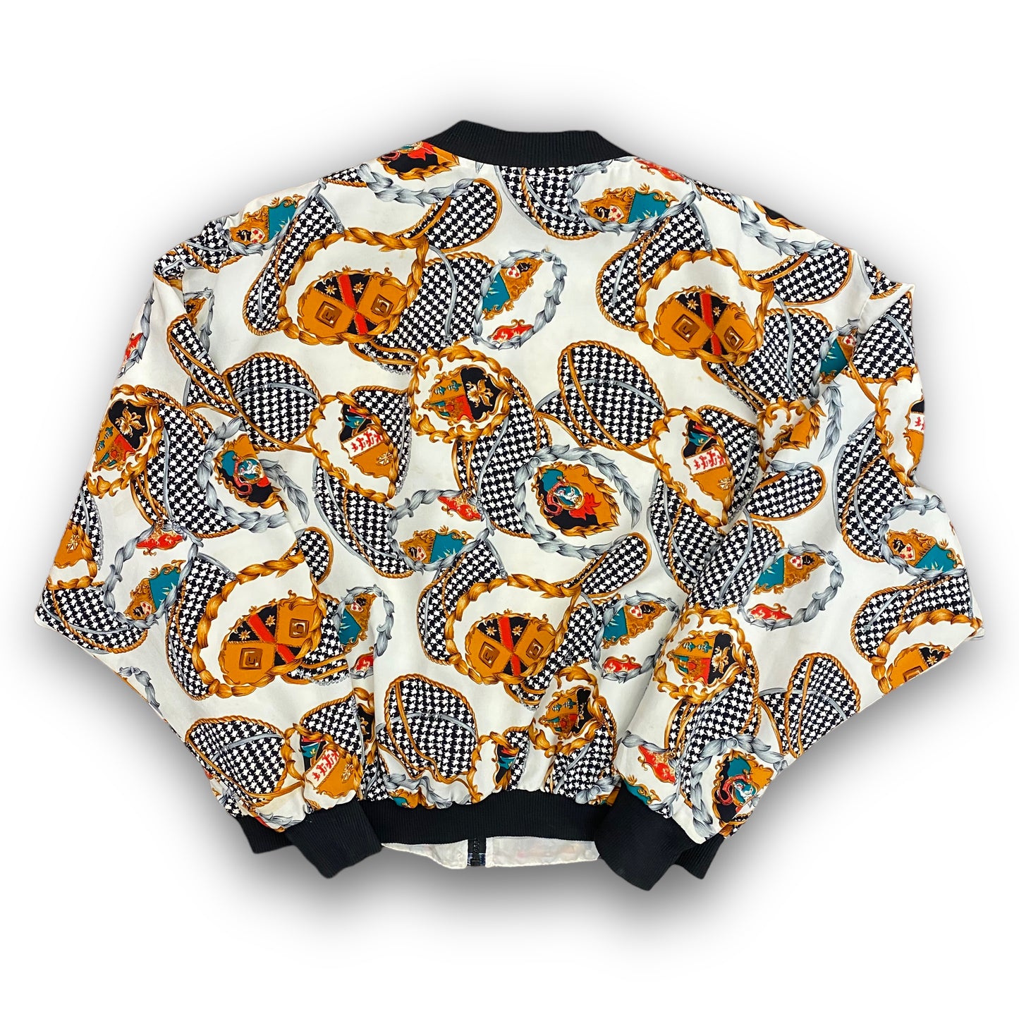 1980s All-Over-Print Bomber Jacket from Erena by Irene Koenig - Size Medium