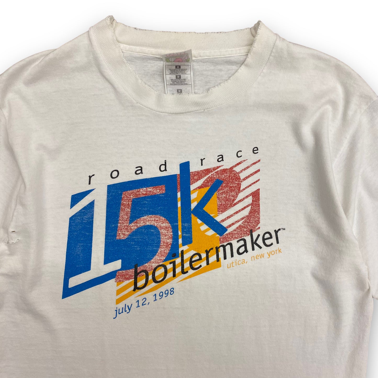 Vintage 1998 Utica Boilermaker 15K Road Race Tee - Size Medium