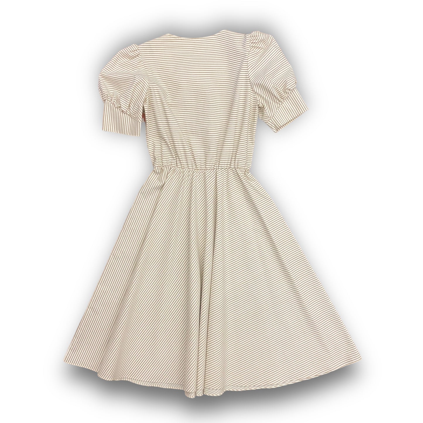 1980s PK's Closet Cotton Striped Dress - Size 10