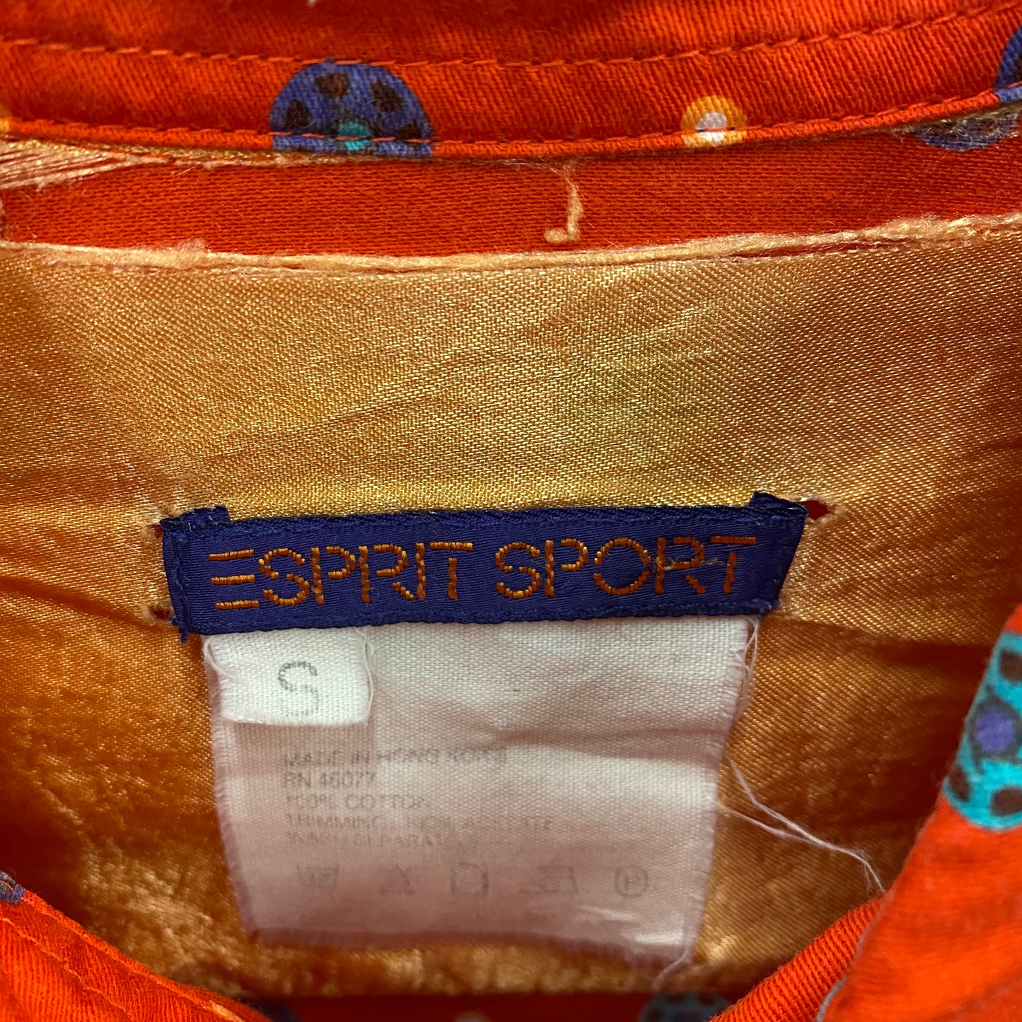 Vintage Esprit Button Down With Satin Cuff Lining - Size Large