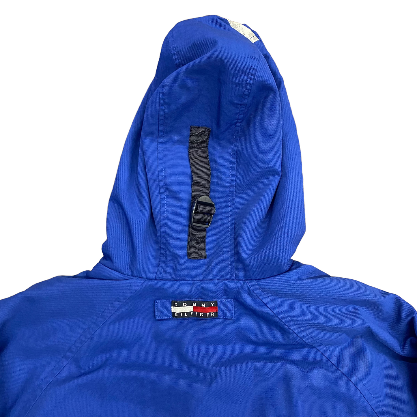 Vintage Tommy Hilfiger Fleece Lined Blue Anorak Jacket - Size Large