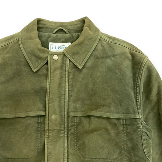 Y2K LL Bean Olive Green Lined Riding Jacket - Size Small