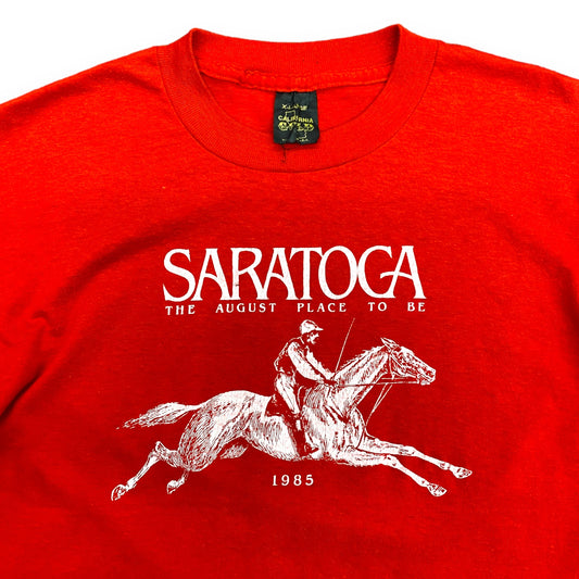 1985 Saratoga Race Track "The August Place To Be" Tee - Size XL