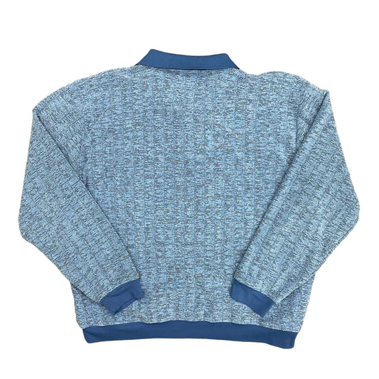 90s John Blair 3-Button Collared Sweatshirt - Size XL
