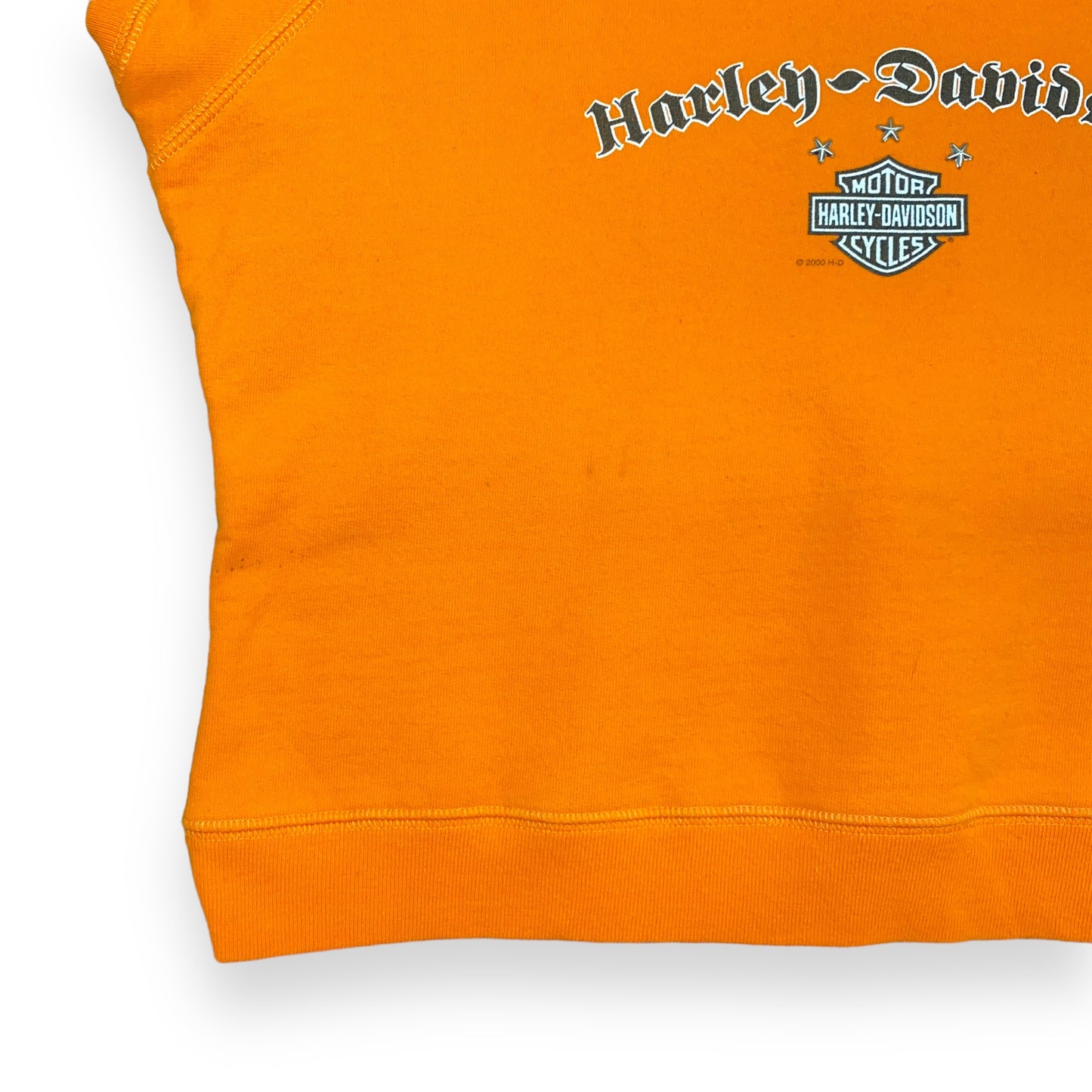 2000 Harley Davidson Cropped Sweatshirt Tank Top - Size Medium