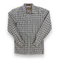 1980s Yves Saint Laurent Dark Blue & Orange Plaid Shirt - Size Small