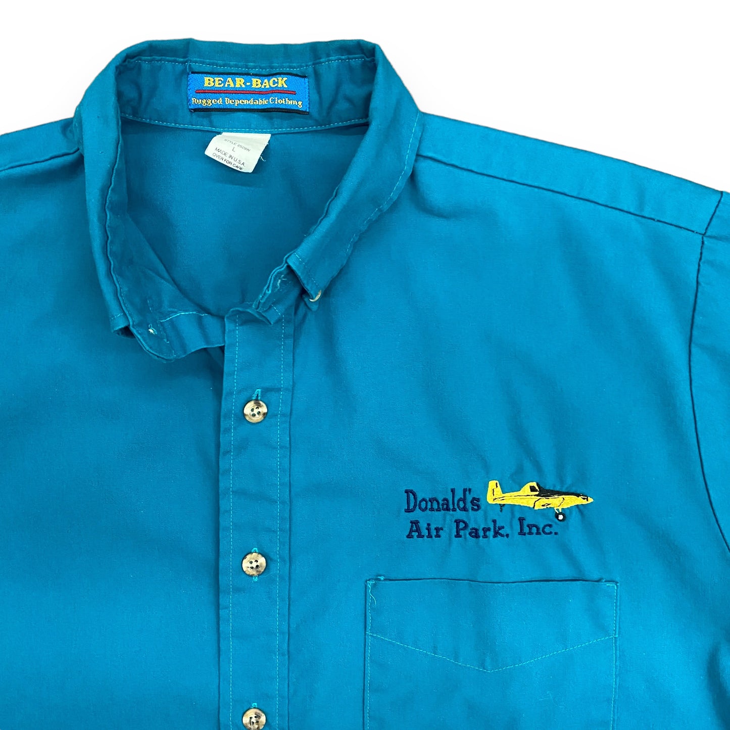 Vintage 1990s "Donald's Air Park Inc." Short Sleeve Button Up - Size Large