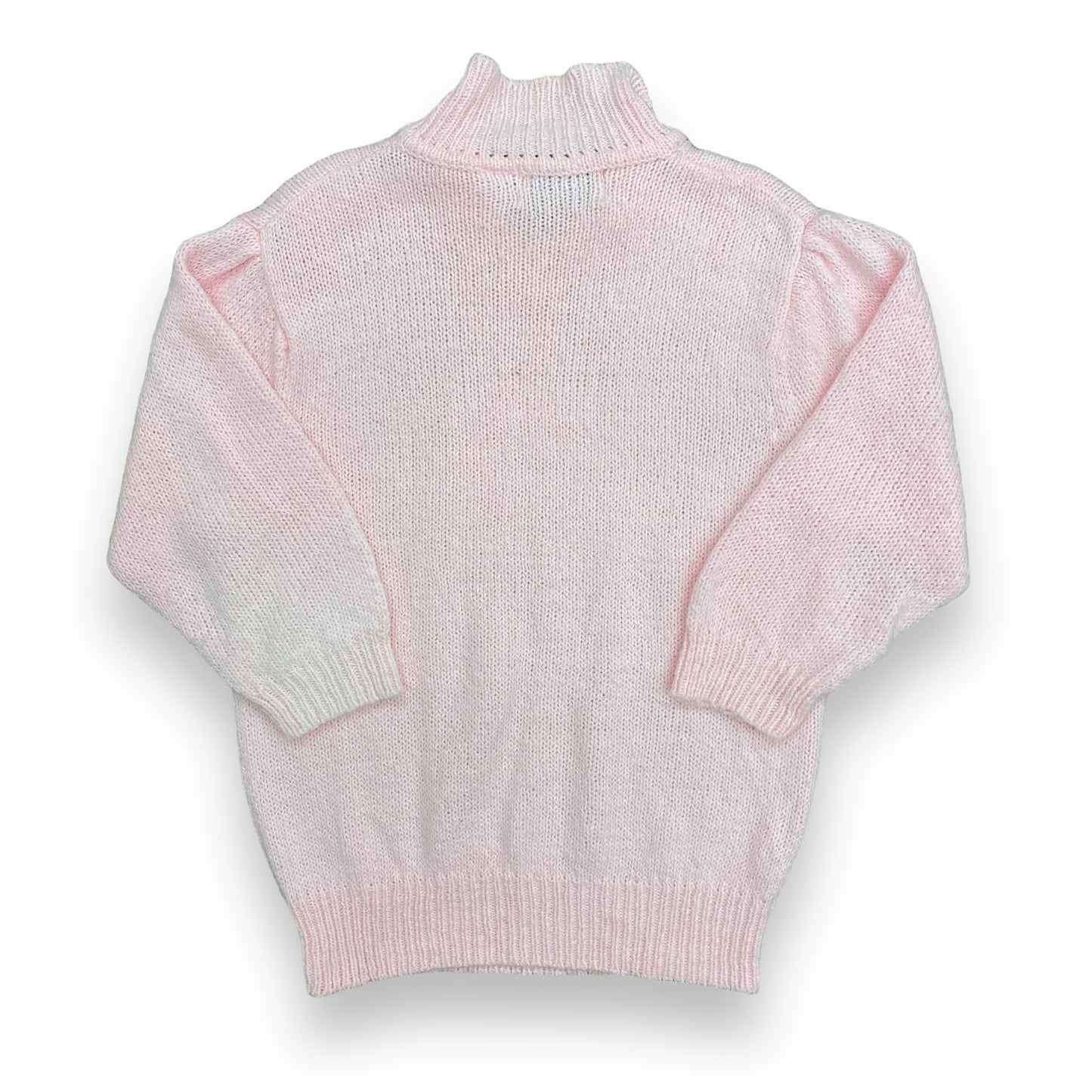 90s Liz Thomas Light Pink Cable Knit Sweater - Size Large