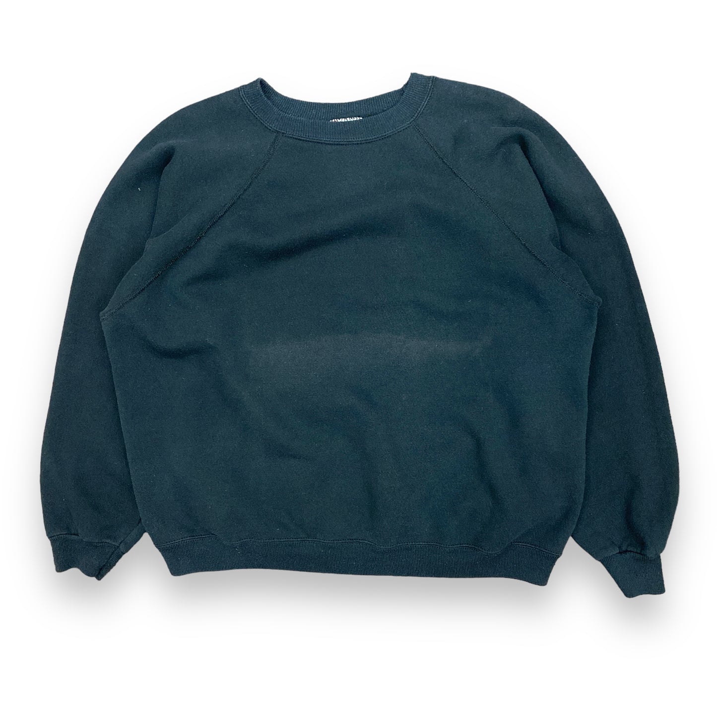 Vintage 1990s Hanes Black Raglan Sweatshirt - XL