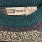 Vintage 1990s Urban Works Leather Patches Knit Sweater - Size XL