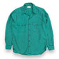 Vintage 1980s LL Bean Green & Black Check Cotton Flannel - Size M/L