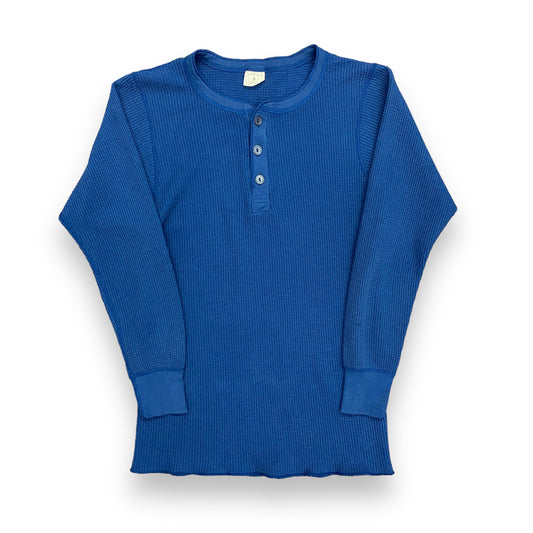 Vintage 1980s Northwest Waffle Knit Thermal Henley - Size Large