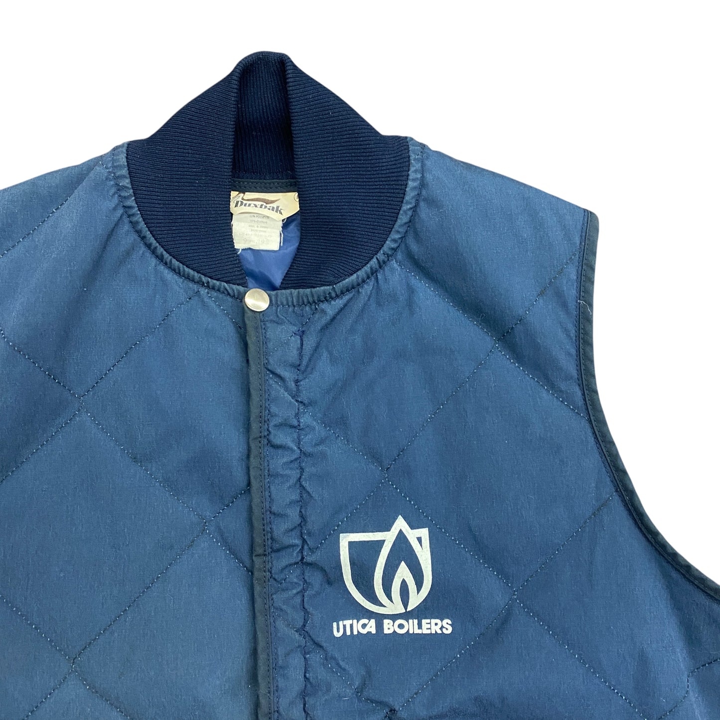 Vintage 1980s Duxbak x Utica Boilers Quilted Vest - Size Medium