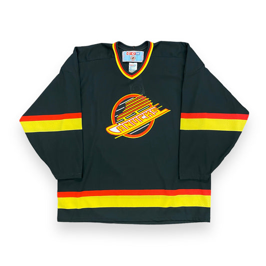 NWT Vintage CCM Vancouver Canucks "Flying Skate" Hockey Jersey - Size XL
