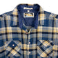 Vintage 1980s Arctic Circle Blue & Tan Flannel - Size Medium