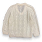 70s Banff LTD White Mohair Cable Knit Sweater - Size Medium
