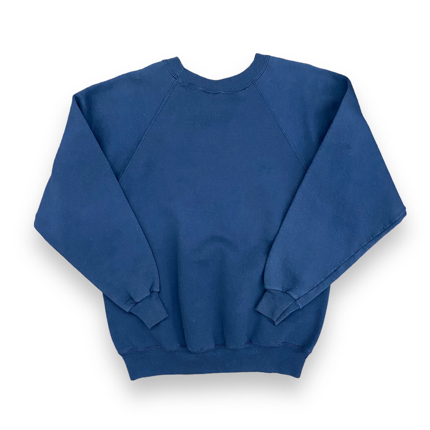 1990s Hanes Navy Blue Raglan Blank Sweatshirt - Size Medium