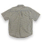 Y2K Structure Navy & Yellow Plaid Short Sleeve Button Up - Size Large