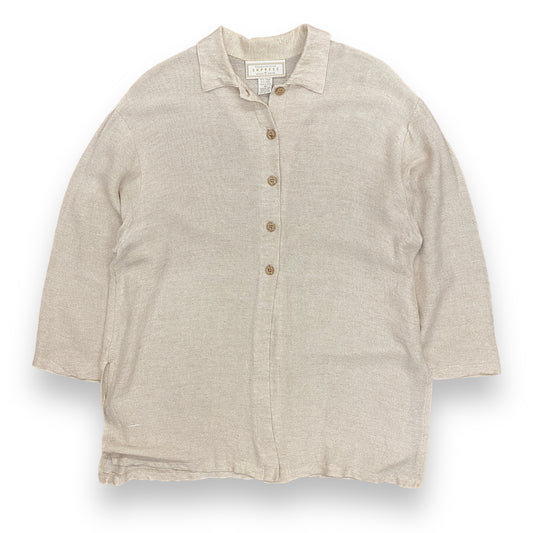 Vintage Express Linen Button Up Shirt - Size Medium