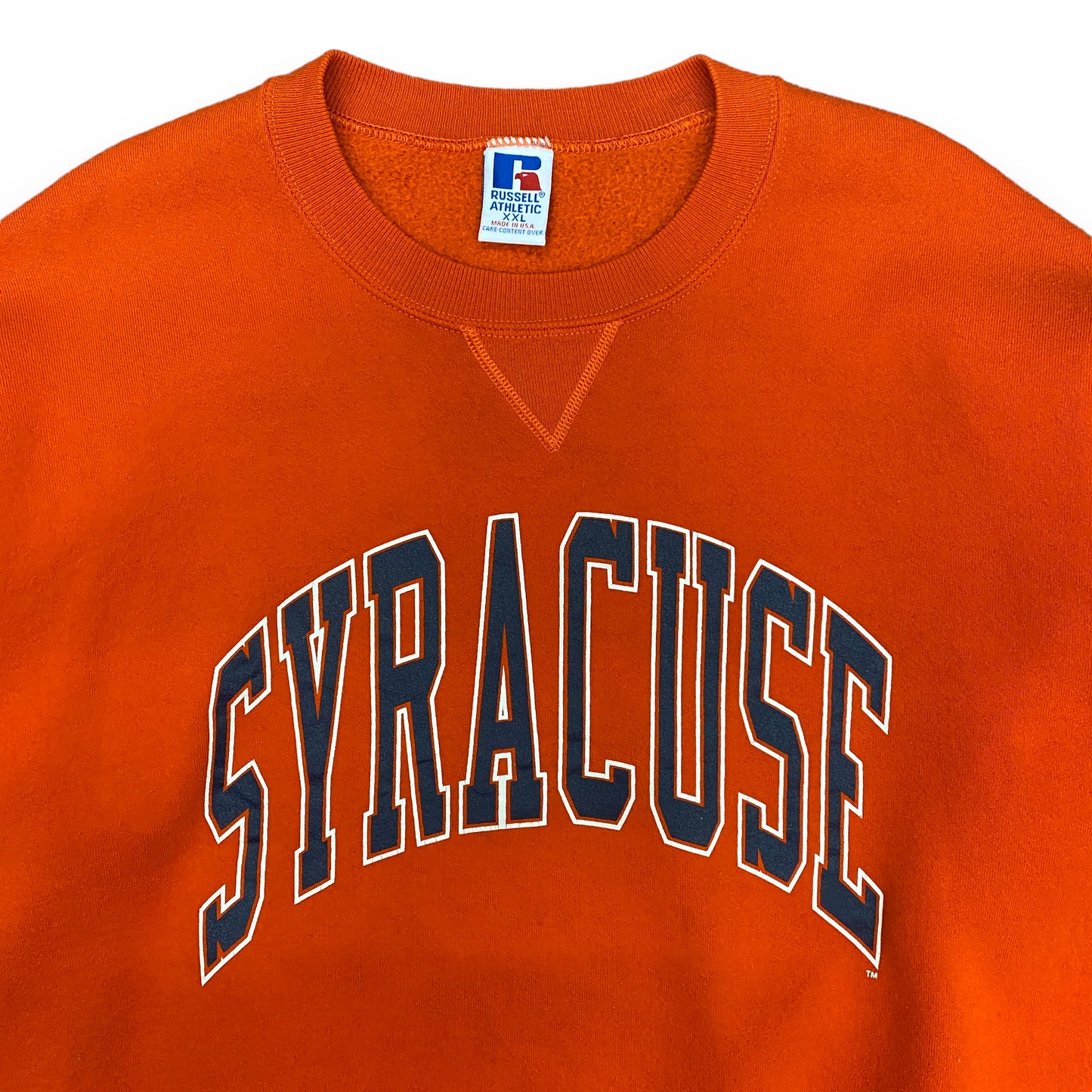 1990s Russell Athletic Syracuse University Spellout Crewneck - Size XXL (Fits XL)