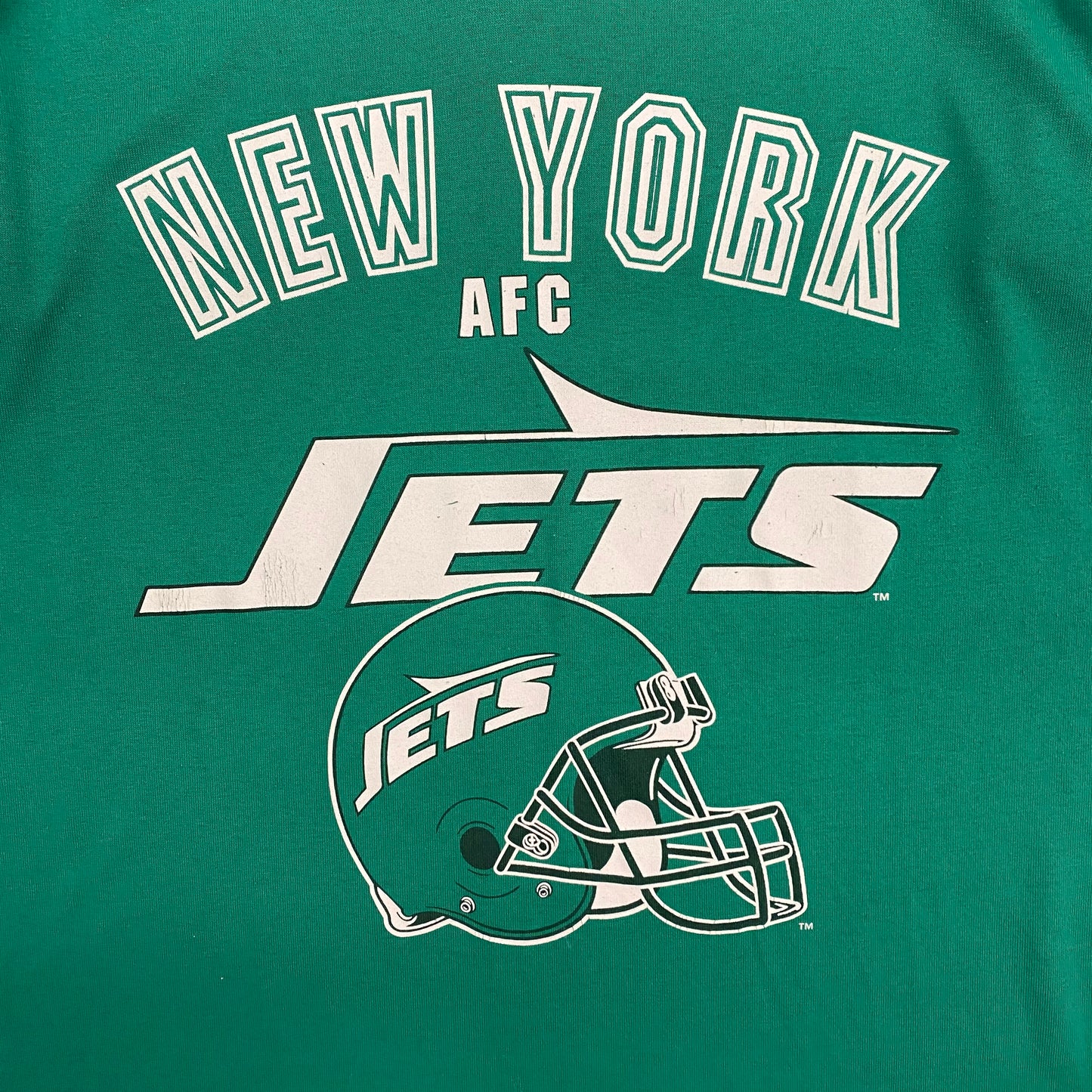 Vintage 1980s New York Jets Football Jersey Tee - Size XL