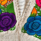 Vintage Cotton & Linen Floral Needlework Top - Size S/M