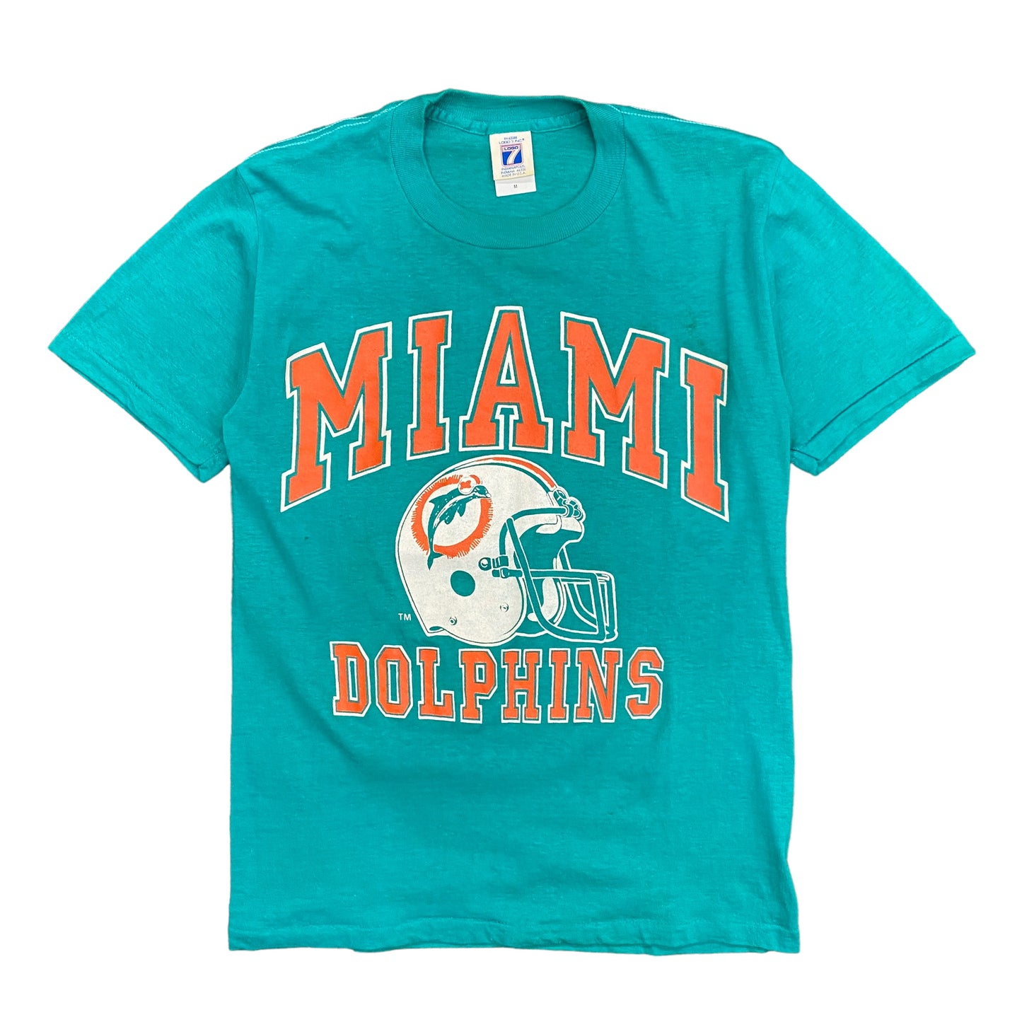80s Logo 7 Miami Dolphins Tee - Size Medium