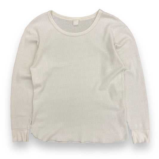 Vintage 70s Waffle Knit Thermal Shirt - Size XL