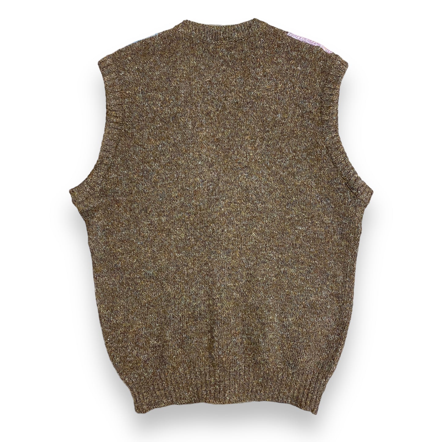 Vintage 1980s Crew Shetland Wool Argyle Sweater Vest - Size Medium