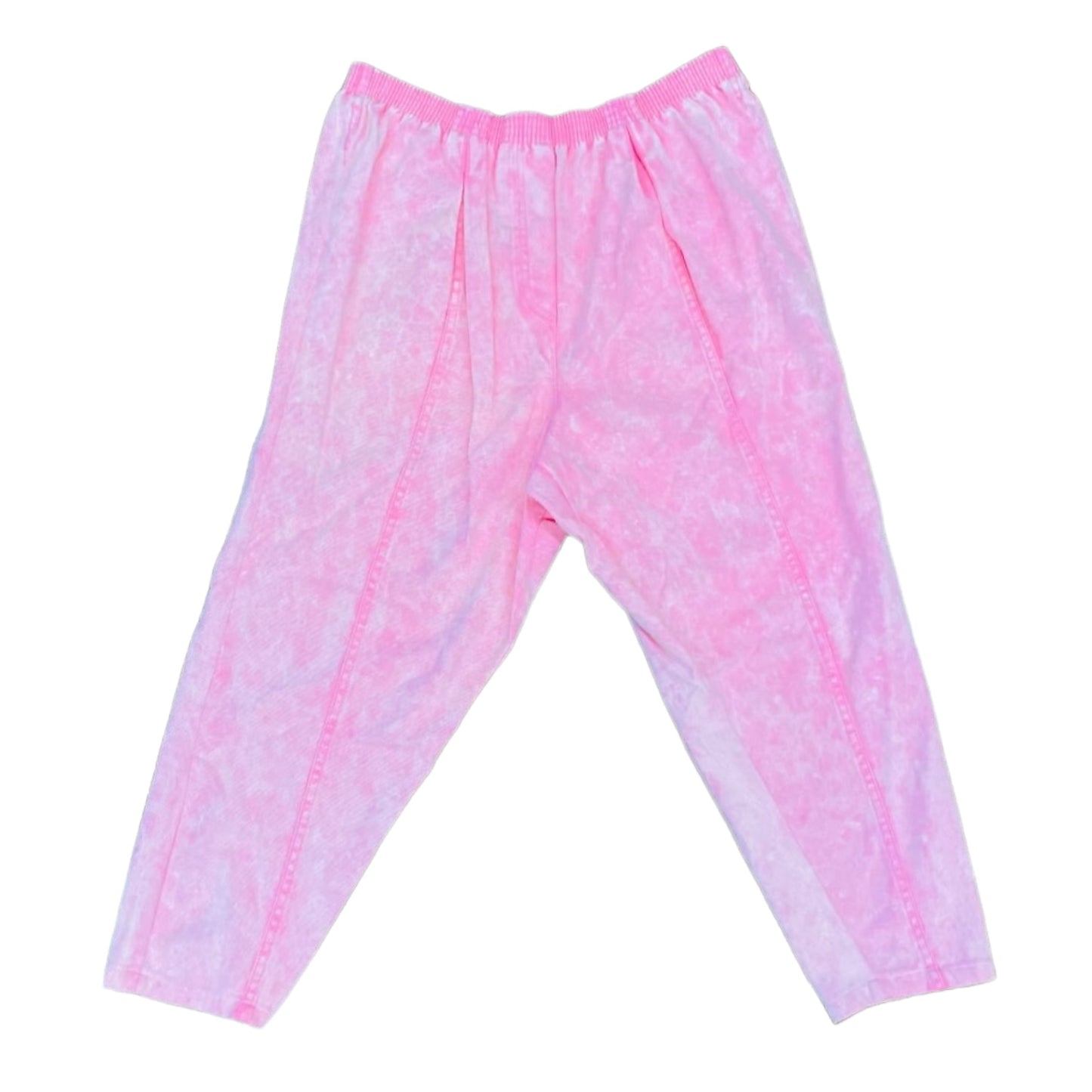 Vintage 1990s Neon Pink Stone Washed Bubble Jeans - Size L/XL
