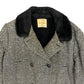 1960s Howard for Town & Country Wool Herringbone Pea Coat - Size Large