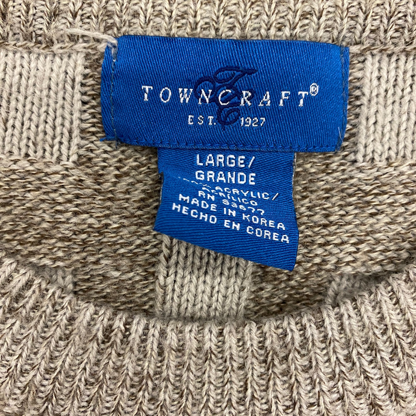 Vintage Towncraft Geometric Knit Sweater - Size Large