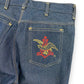 Vintage 1980s Anheuser Busch Embroidered Boot Cut Jeans - 32"x32"