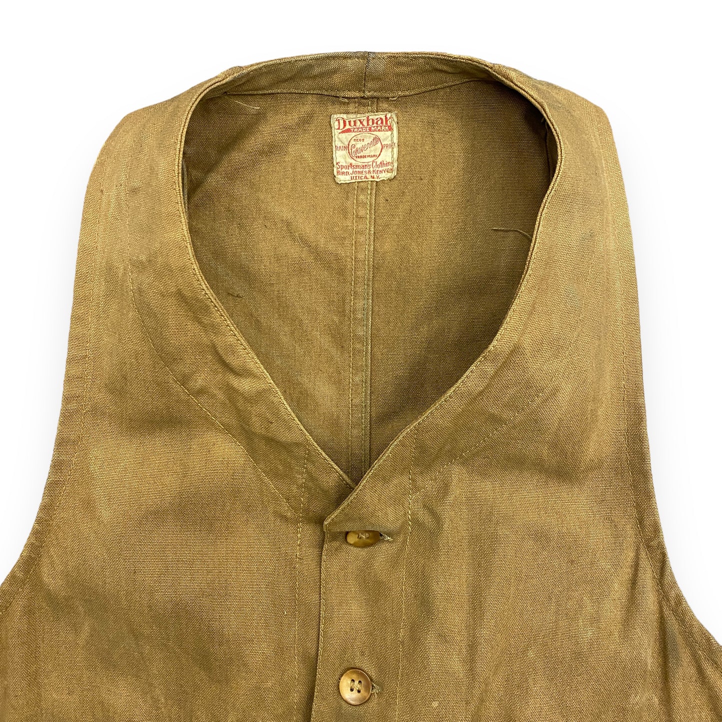 Vintage 1910s Utica Duxbak Canvas Field Vest - Size M/L